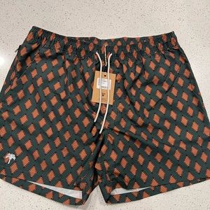 OAS Smokin Rustic Swim Shorts in Green - Size XL - NWT